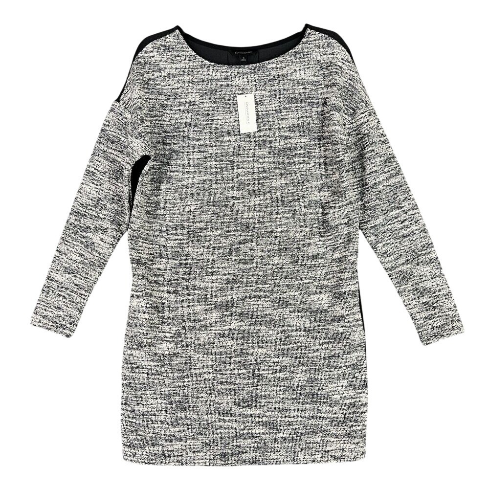 Banana Republic Dress Womens Small Gray LongSleeve‎ Drop Shoulder Knee Length